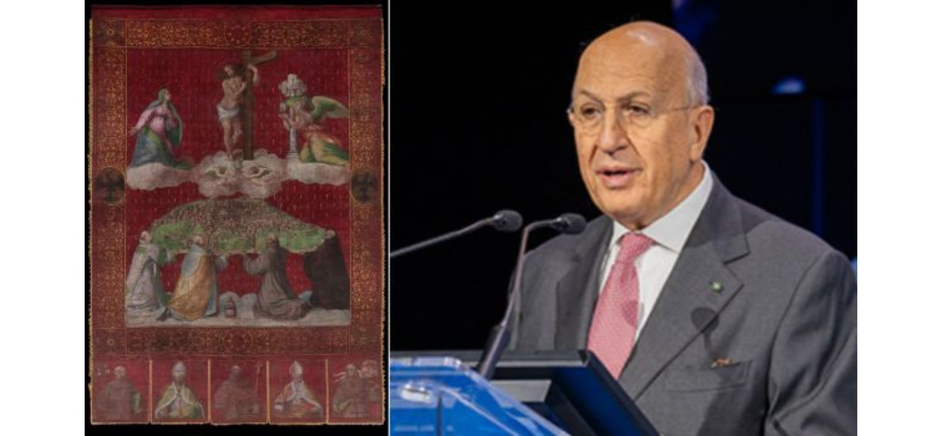 Presentazione del restauro del Gonfalone dei Santi  Protettori dell'Aquila