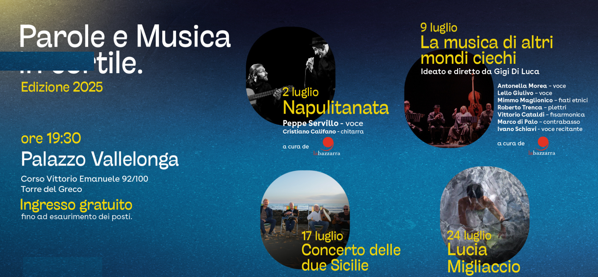 Parole e Musica in cortile, edizione 2025