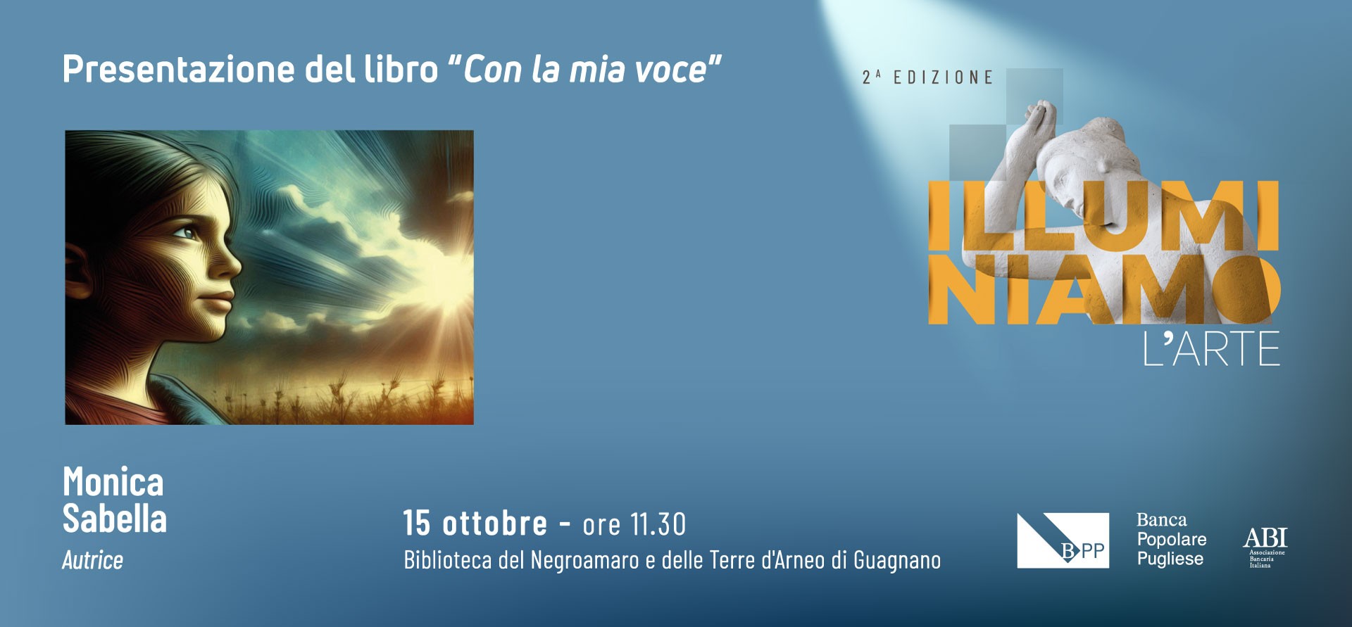 Presentazione del libro “Con la mia voce” alla presenza dell’autrice Monica Sabella